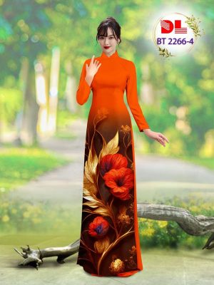 Vải Áo Dài Hoa In 3D Sang Trọng AD BT2266 20